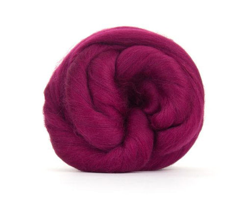 Merino Combed Top Dyed Wool Elderberry ~ 4 Oz Fiber