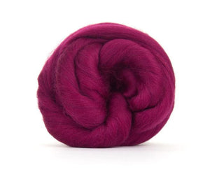 Merino Combed Top Dyed Wool Elderberry ~ 4 Oz Fiber
