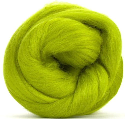Merino Combed Top, Dyed Wool, Gooseberry ~ 4 oz