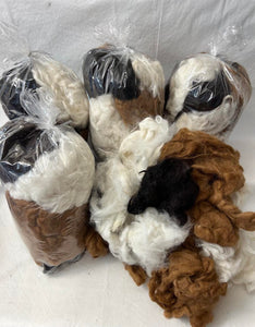 Alpaca 2Nds Fleece ~ 4 Oz Mixed Tri-Color Bag Spring Cleaning! Natural Fiber