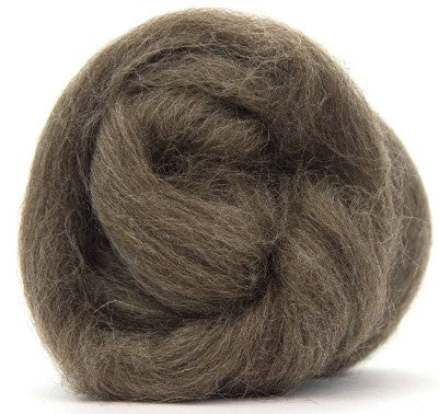 New Zealand Natural Brown Wool Top / 4 oz.