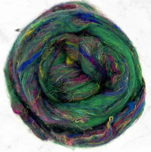 Sari Silk Textured Roving ~ Oasis / 2 Oz Add-Ins