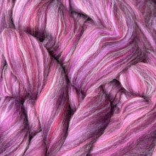 Cheviot Dyed Wool Top, "Plum Wine" 4 oz