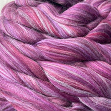 Cheviot Dyed Wool Top, "Plum Wine" 4 oz