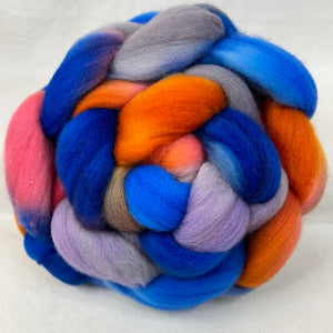 Polwarth Wool Top Braid (P58) ~ Hand Painted ~ 22 Micron