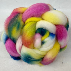Polwarth Wool Top Braid (P13) ~ Hand Dyed 22 Micron