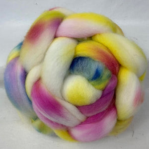 Polwarth Wool Top Braid (P14) ~ Hand Dyed 22 Micron