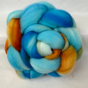 Polwarth Wool Top Braid (P27) ~ Hand Dyed 22 Micron