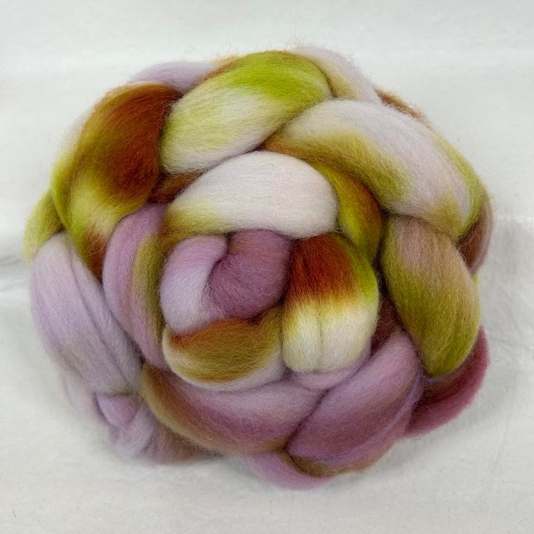 Punta Arenas Wool Top 24-26 Micron Braid (Pa21) ~ Hand Dyed 4 Oz