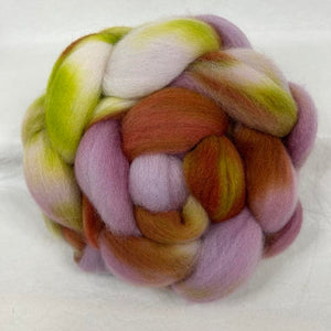 Punta Arenas Wool Top 24-26 Micron Braid (Pa22) ~ Hand Dyed 4 Oz