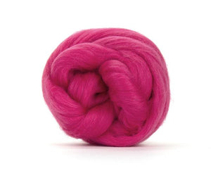 Merino Combed Top Dyed Wool Rose ~ 4 Oz Fiber