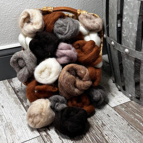 Sheep By The Bun: Neutrals! Convenient Packs In Neutral Shades Of Our Crazy Corrie ~ New! Dyed Fiber