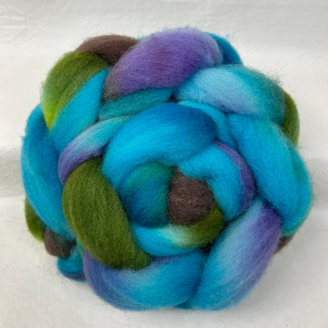 Shropshire Wool Top Braid (SH64) ~ Hand Dyed ~ 4 oz