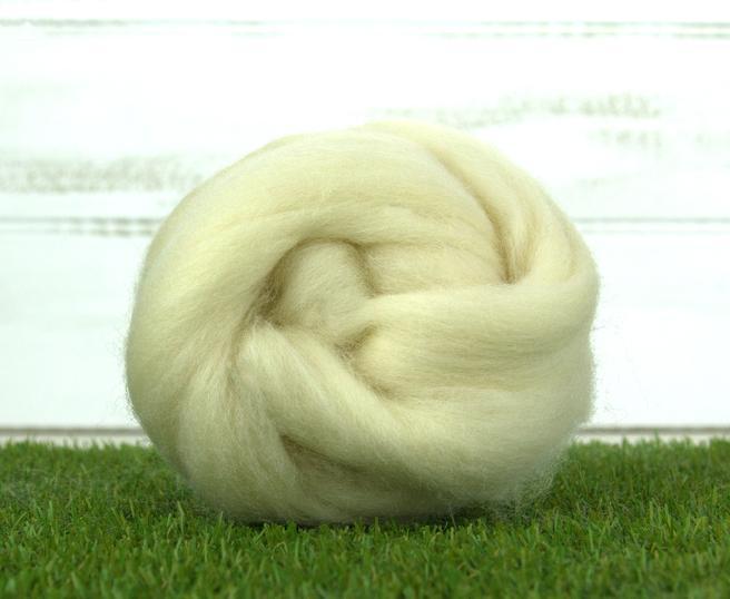 Shropshire Wool ~ Natural White Top 4 Oz Fiber