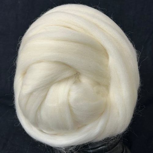 Merino Natural White Wool Top, 23 Micron ~ Superwash / 2.6 oz Smaller Section