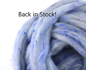 Blue Tweed Top ~ 'Tea Cup Blue' ~ Wool/Viscose Blend / 4 oz