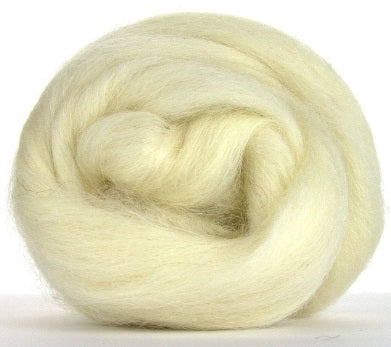 Masham Natural White Wool Top / 4 oz.