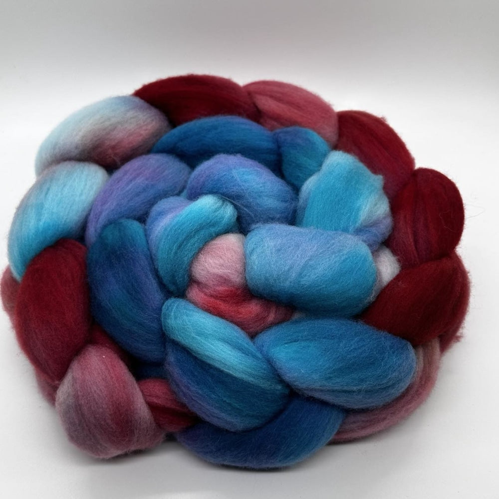 Rambouillet (French Merino) Wool Braid (Grbthp3) ~ Hand Painted By Fairytailspun Fiber~ 4 Oz