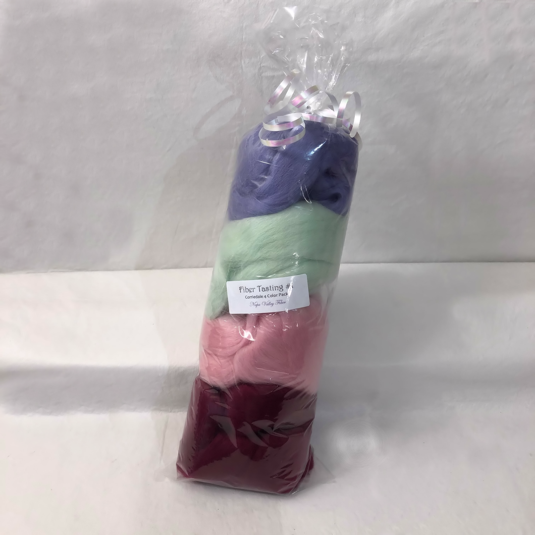 Napa Valley Fibers Corriedale Mixed Bag ~ Fiber Tasting #1 Dyed