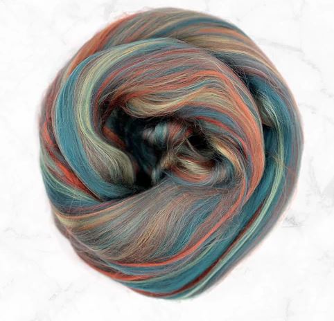 Bamboo Top Dyed Spinning Fiber ~ Tuscany / 2 oz