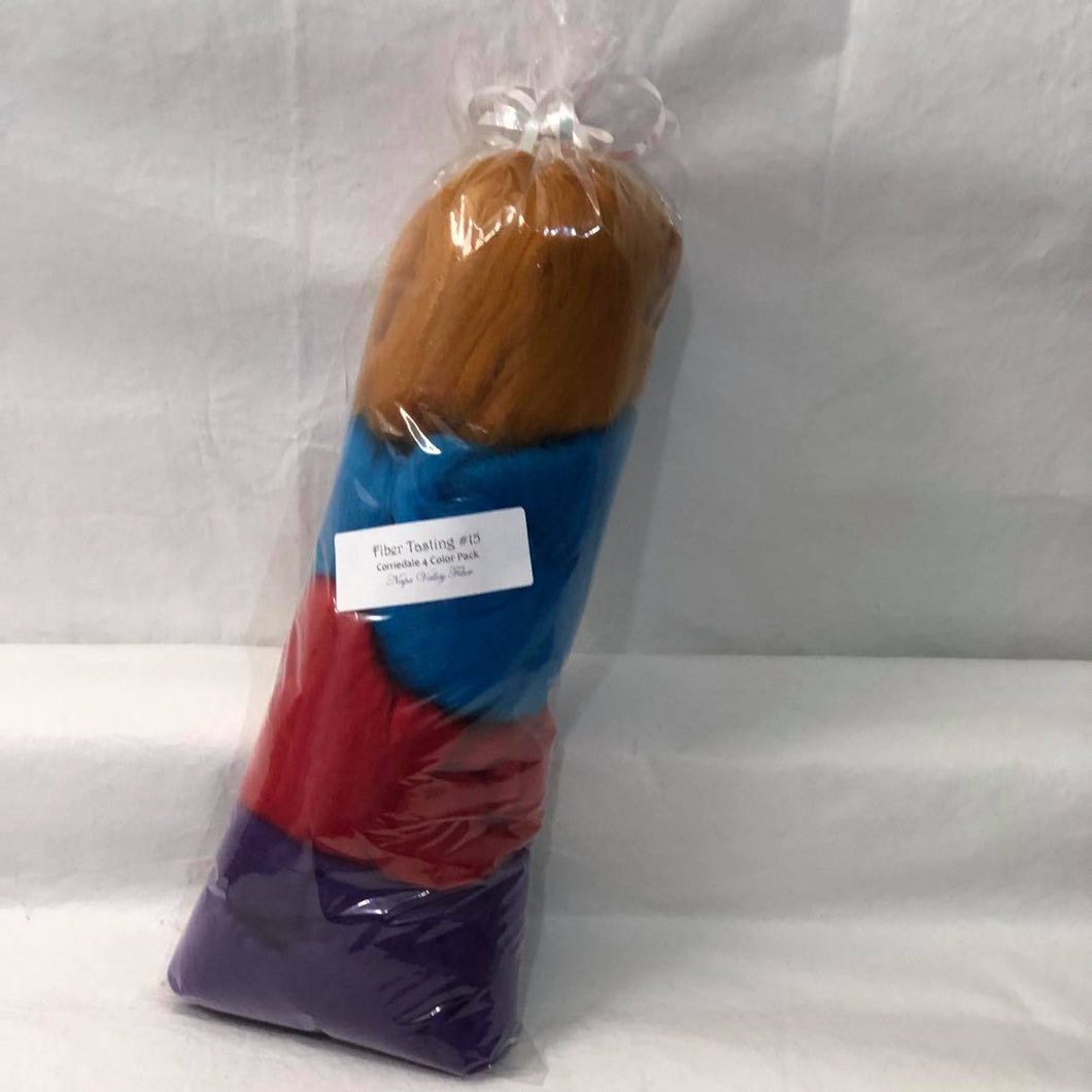Napa Valley Fibers Corriedale Mixed Bag ~ Fiber Tasting #15 Dyed