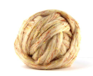 Multi Tweed Top ~ Crumpet Wool/viscose Blend / 4 Oz Dyed Fiber