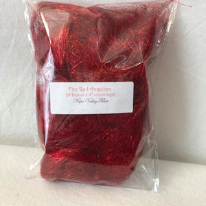 Fire Red (15 Denier x 4" w/cuttings) Angelina Flash Sparkling Blending Fiber ~ 1 full ounce package