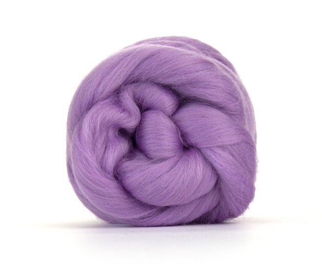 Merino Combed Top, Dyed Wool, Lavender ~ 4 oz