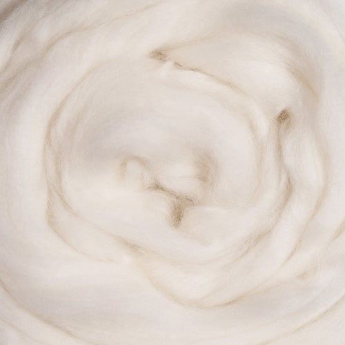 Superfine Merino Natural White Wool Top, 19 Micron ~ Natural Spinning Fiber / (8 oz bag)