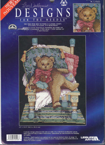 Mr. Bear ~ Designs For The Needle, Floss Needlepoint, New
