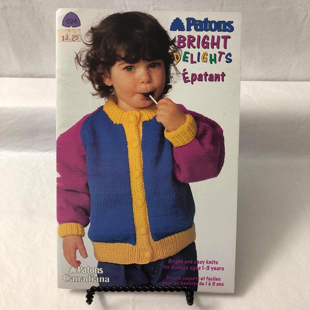 Patons Bright Delights ~ Sweaters to knit for ages 1 to 3