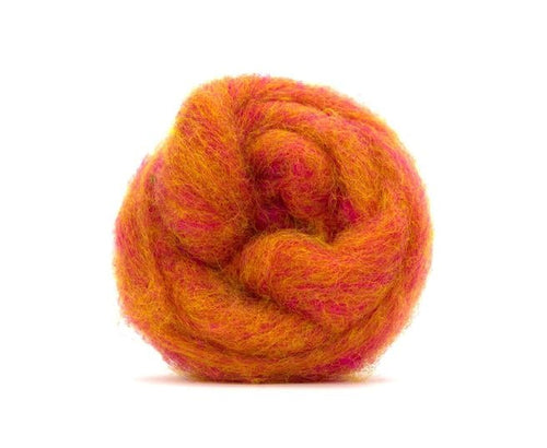 Tutti Frutti Carded Corriedale ~ Peach Melba, 4 oz