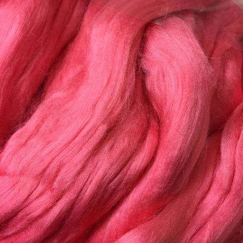 Bamboo Top Dyed Spinning Fiber ~ Pink / 2 oz