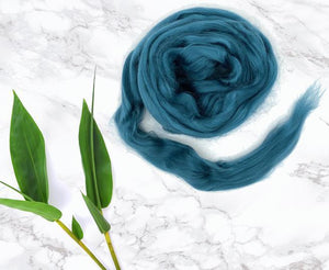 Bamboo Top Dyed Spinning Fiber ~ Teal / Large 4 oz Packages