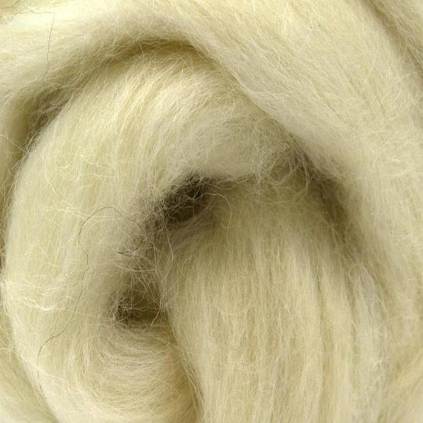 White Gotland Wool Top ~ Natural Spinning Fiber / 4 oz