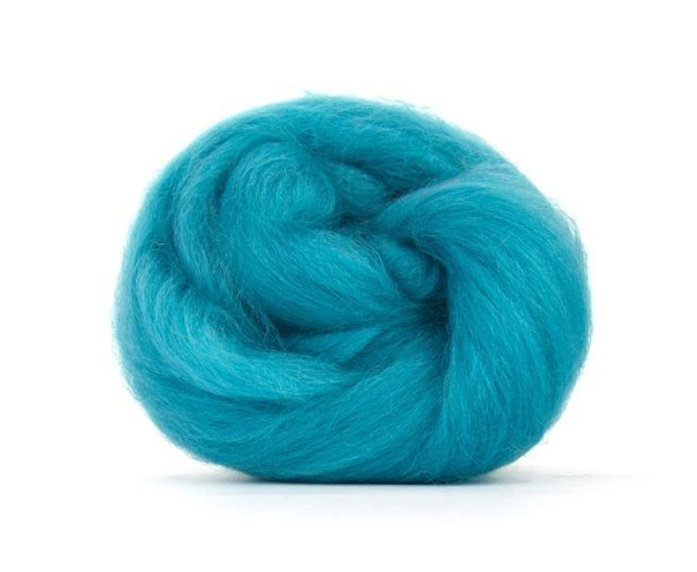 Corriedale Dyed Wool Top Cerulean ~ 4 Oz Fiber