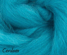 Corriedale Dyed Wool Top Cerulean Fiber
