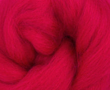 Corriedale Dyed Wool Top Crimson ~ 4 Oz Fiber