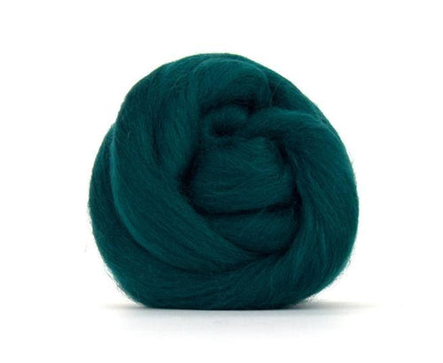 Corriedale Dyed Wool Top ~ Mallard 4 Oz Fiber