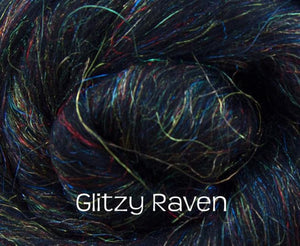 Glitzy Pack! Merino / Rainbow Nylon Combed Top Collection Luxury Fiber