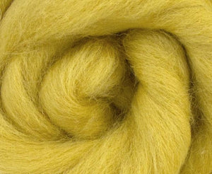 Shetland Dyed Wool Top Corn ~ 4 Oz Fiber